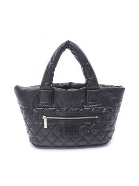 Chanel Tote Coco Cocoon Small Reversible Black Nylon Leather Small